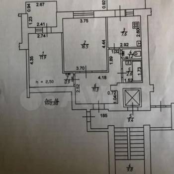 Продается 2-х комнатная квартира, 57 м²