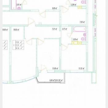 Продается 2-х комнатная квартира, 58,4 м²