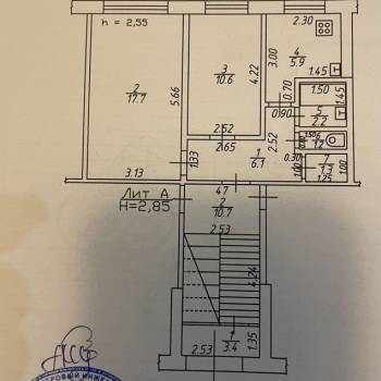 Продается 2-х комнатная квартира, 46 м²