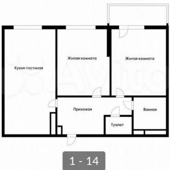 Сдается 2-х комнатная квартира, 50 м²