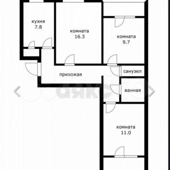 Продается 3-х комнатная квартира, 60,5 м²