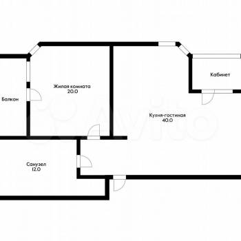 Продается 2-х комнатная квартира, 83 м²