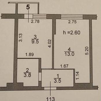 Продается 1-комнатная квартира, 29,8 м²