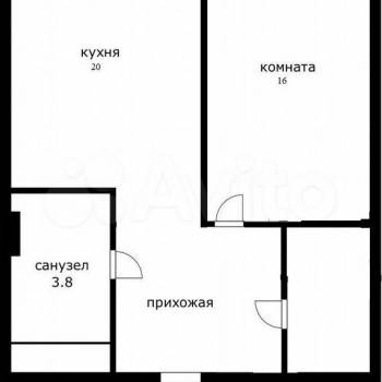 Продается 1-комнатная квартира, 44 м²