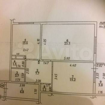 Сдается 2-х комнатная квартира, 72,1 м²