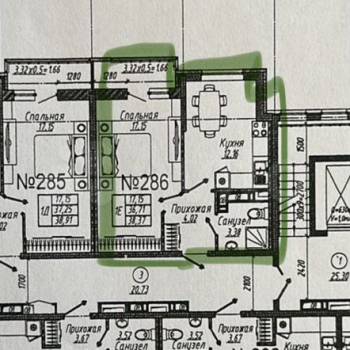 Сдается 1-комнатная квартира, 38,3 м²