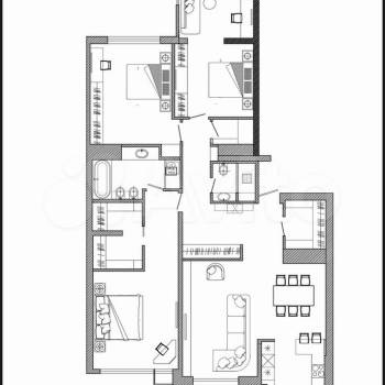 Продается Многокомнатная квартира, 128 м²
