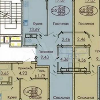 Продается 2-х комнатная квартира, 65 м²