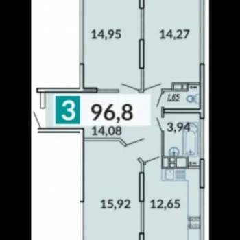 Продается 3-х комнатная квартира, 98 м²