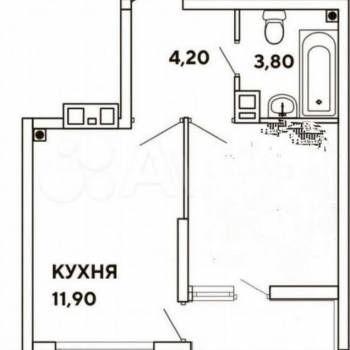 Продается 1-комнатная квартира, 34 м²