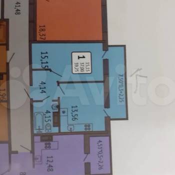 Продается 1-комнатная квартира, 37 м²