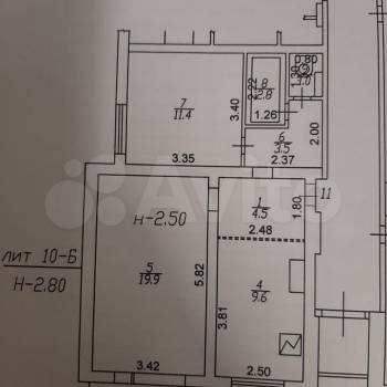 Продается 2-х комнатная квартира, 57 м²