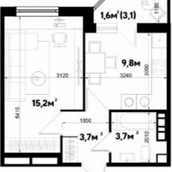 Сдается 1-комнатная квартира, 35 м²