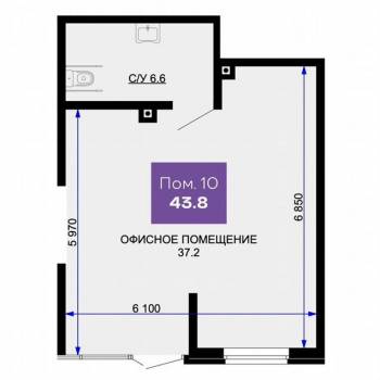 Продается Нежилое помещение, 43,8 м²