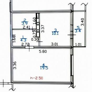 Продается 1-комнатная квартира, 37,8 м²