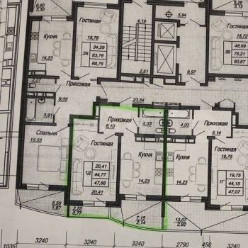 Продается 1-комнатная квартира, 44,5 м²