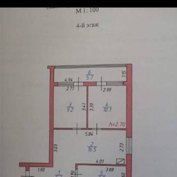 Продается 2-х комнатная квартира, 53 м²
