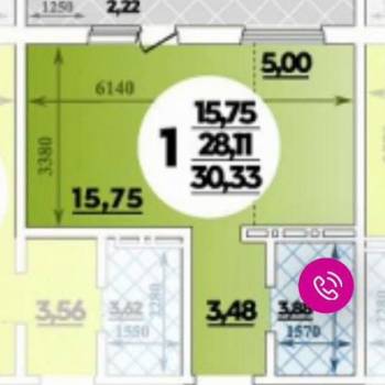 Сдается 1-комнатная квартира, 30 м²