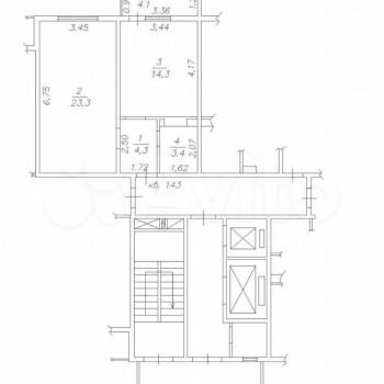 Продается 1-комнатная квартира, 46 м²