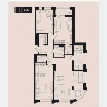 Продается 3-х комнатная квартира, 115 м²