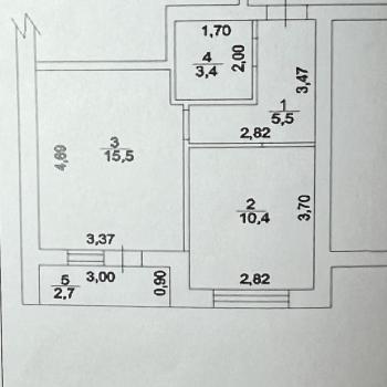 Продается 1-комнатная квартира, 37,5 м²