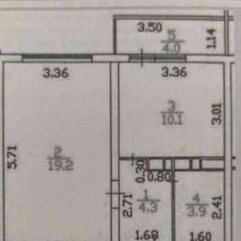 Продается 1-комнатная квартира, 41,5 м²
