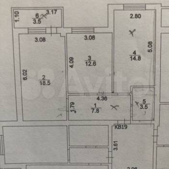 Сдается 2-х комнатная квартира, 61 м²