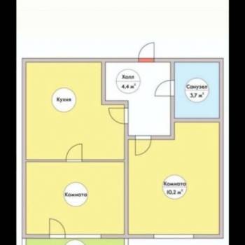 Продается 2-х комнатная квартира, 36,6 м²