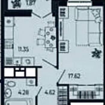 Продается 1-комнатная квартира, 37 м²