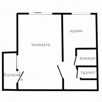 Продается 1-комнатная квартира, 31,7 м²