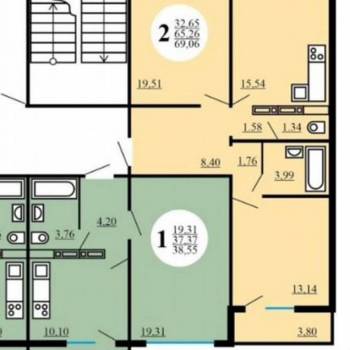 Продается 2-х комнатная квартира, 70 м²