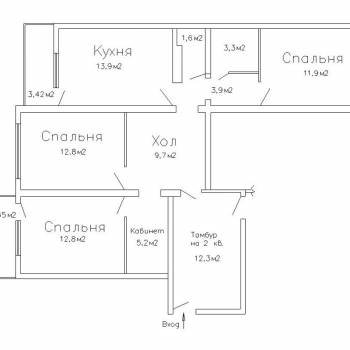 Продается 3-х комнатная квартира, 82,2 м²