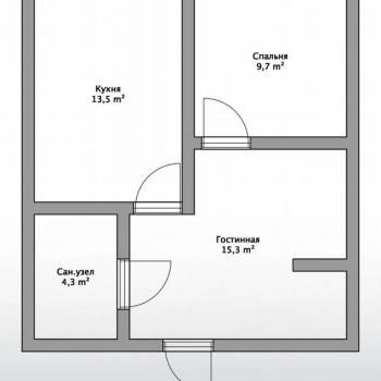 Продается 2-х комнатная квартира, 47 м²