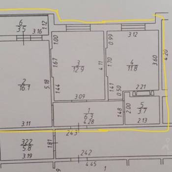Сдается 2-х комнатная квартира, 50,8 м²
