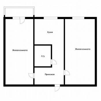 Продается 2-х комнатная квартира, 42 м²