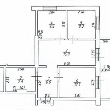 Продается 3-х комнатная квартира, 61,8 м²