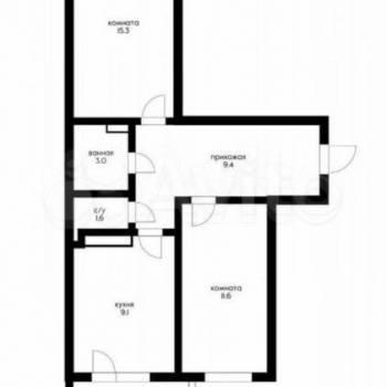 Продается 2-х комнатная квартира, 56 м²