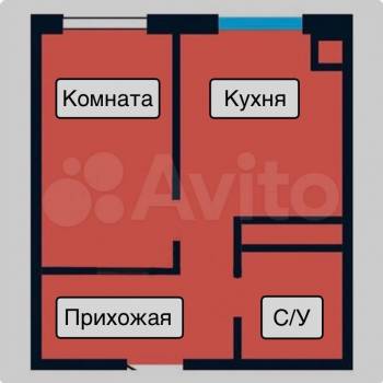 Продается 1-комнатная квартира, 30 м²