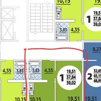 Сдается 1-комнатная квартира, 39 м²