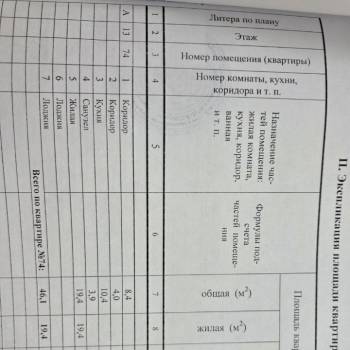 Продается 1-комнатная квартира, 46,1 м²