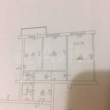 Сдается 2-х комнатная квартира, 60 м²