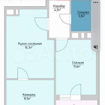 Продается 1-комнатная квартира, 48 м²