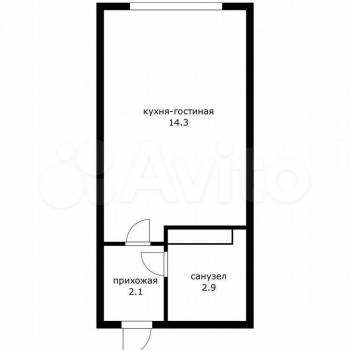 Продается 1-комнатная квартира, 19,3 м²