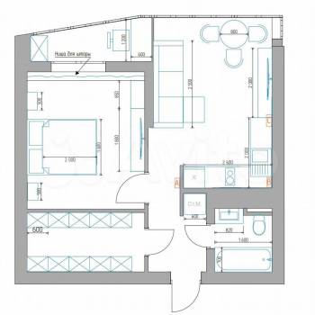 Сдается 1-комнатная квартира, 48 м²