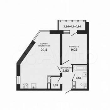 Продается 1-комнатная квартира, 40 м²
