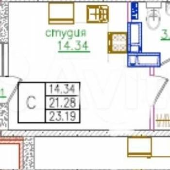 Продается 1-комнатная квартира, 23,8 м²