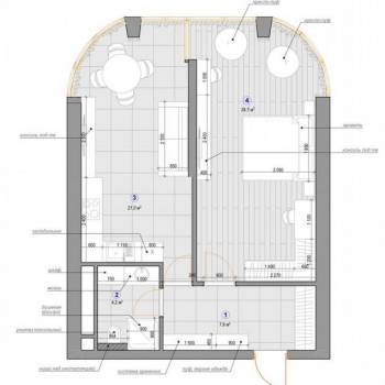 Продается 1-комнатная квартира, 53 м²