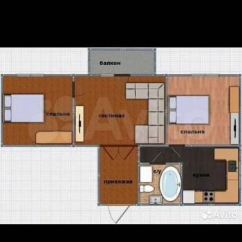 Продается 3-х комнатная квартира, 62,2 м²