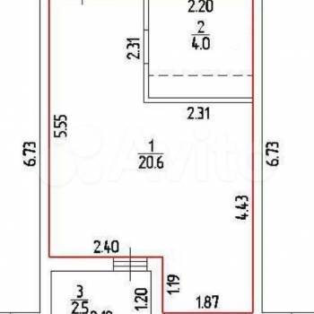 Продается 1-комнатная квартира, 26 м²