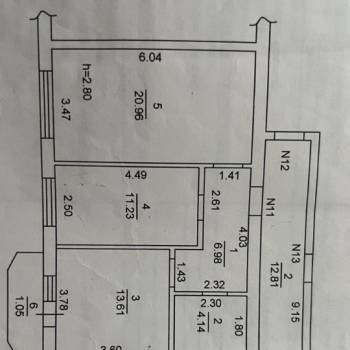 Продается 2-х комнатная квартира, 56,92 м²